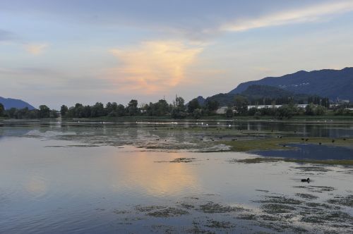 Ežeras, Saulėlydis, Gamta, Kraštovaizdis, Twilight, Italy