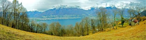 Ežeras, Alpės, Panorama, Šveicarija
