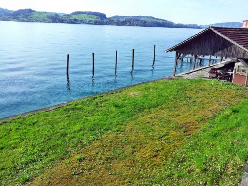 Ežeras,  Kraštovaizdis,  Bankas,  Šveicarija