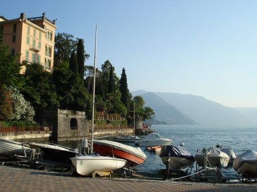Ežero Como, Ežeras, Vasara, Šventė, Italy, Bankas, Valtys