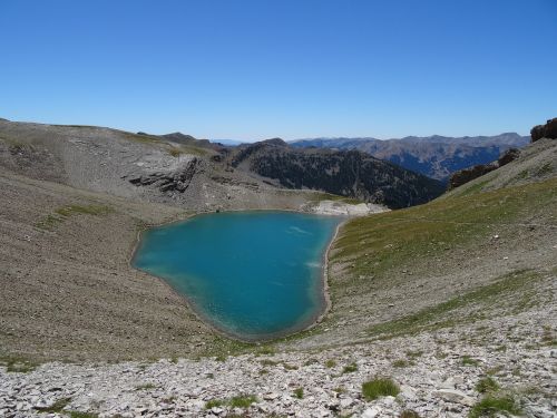 Ežeras Ankstyvas Cayolle, Praeiti Cayolle, Ubaye, Kalnas, France, Kraštovaizdis, Alpės Iš Aukštutinės Provence