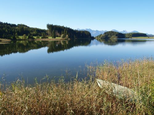Ežeras Forggensee,  Vanduo,  Bankas,  Ežeras,  Šventė,  Boot,  Allgäu,  Alpių,  Laisvalaikis,  Poilsis,  Atsipalaidavimas,  Tylus,  Atsigavimas,  Gamta,  Bavarija,  Out,  Kraštovaizdis