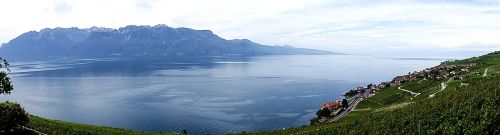 Ežero Geneva, Numatymas, Vanduo, Šventė, Vaizdingas, Gamta, Kraštovaizdis, Idilija, Kalnai, Dangus, Platus, Ežeras, Tolimas Vaizdas, Šveicarija, Horizontas