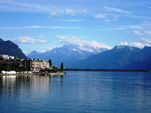 Ežero Geneva,  Kalnai,  Vanduo,  Mėlynas,  Dangus,  Ežeras,  Kalnas Ir Vanduo