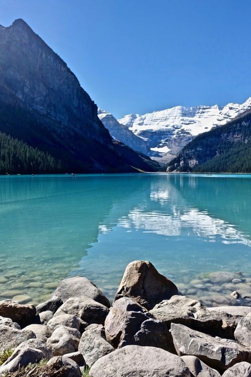Ežero Louise, Kanada, Kalnai, Ledynas, Atspindys, Natūralus, Smaragdas, Aplinka