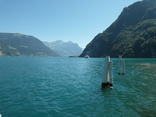 Ežero Lucerne Regionas, Laivas, Garlaivis, Liucernos, Kalnai, Vanduo, Mėlynas, Šveicarija