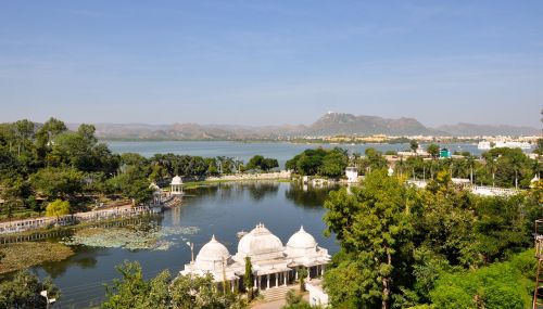 Ežeras Picholas, Ežero Miestas, Udaipur, Rajathanas, Indija
