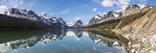 Ežero Šerburnas, Kalnai, Ramus, Taikus, Gamta, Rezervuaras, Vaizdingas, Kraštovaizdis, Atspindys, Vaizdas, Akmenys, Vanduo, Ledynas Nacionalinis Parkas, Montana, Usa