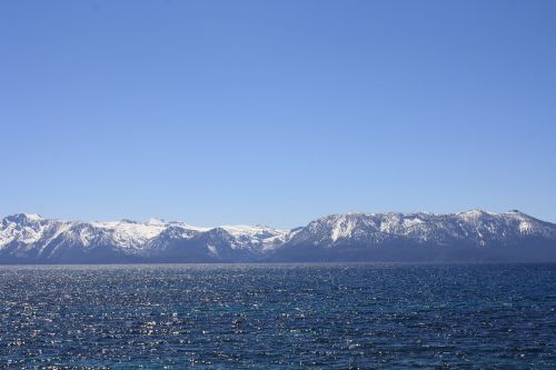 Ežeras Tahoe, Nevada, Kalnai, Peizažas, Gamta, Ežeras, Snieginiai Kalnai