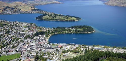 Ežeras Wakatipu, Queenstown, Bobs Peak, Naujoji Zelandija, Pietų Sala
