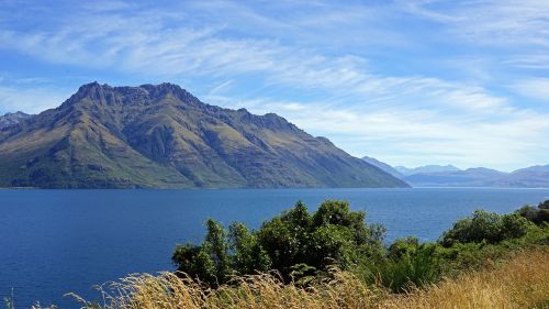 Ežeras Wakatipu, Naujoji Zelandija, Pietų Sala, Kalnai, Ežeras, Kraštovaizdis