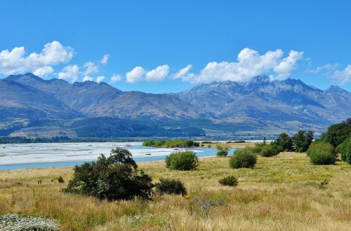 Ežeras Wakatipu, Gé Lín Nuò Qí, Naujoji Zelandija, Ežeras, Mėlynas Dangus, Kraštovaizdis
