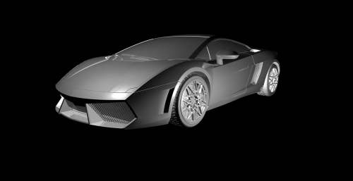 Lamborghini, Gallardo, Lp-560, Lamborghini Gallardo Lp 560, Sportinė Mašina, Vienspalvis, Pilkas Metalas, Automatinis, Automobilis, Kontūras, Metalinis, Šešėlis, Siluetas, Izoliuotas, Kontūrai, Plastelinas, 3D, 3D Modelis
