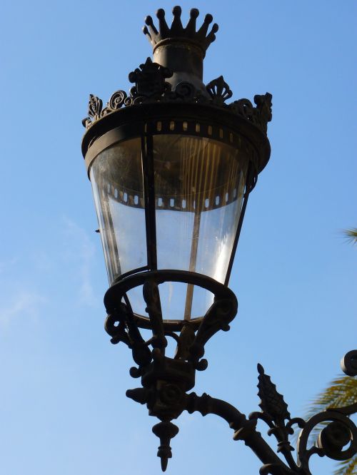 Lempa, Apšvietimas, Art Nouveau, Senas, Kalvotas Geležis, Kelias, Barcelona, Ispanija