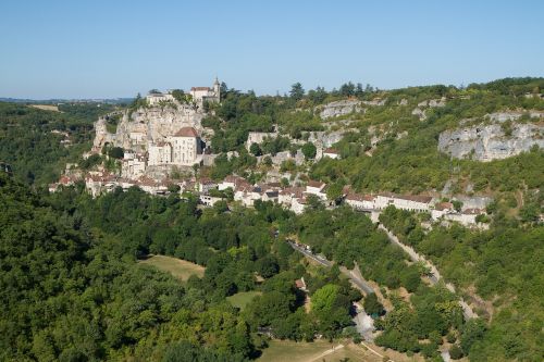 Kraštovaizdis, Rocamadour, Kaimas, France, Uolos, Alzou, Roko Sienos, 120 Metrų Aukščio, Pilis, Vidutinis Amžius