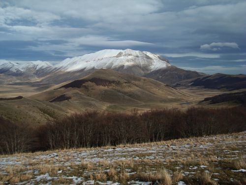 Kraštovaizdis, Kalnas, Sniegas, Umbria