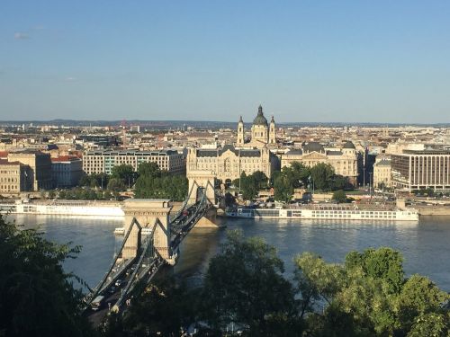 Budapest, Vista, Danube, Tiltas, Kraštovaizdis