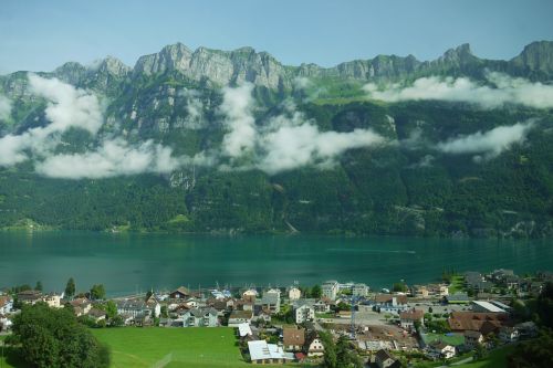 Kraštovaizdis, Swiss, Šveicarija, Gamta, Natūralus, Kalnas, Ežeras, Vasara, Debesis, Ramus