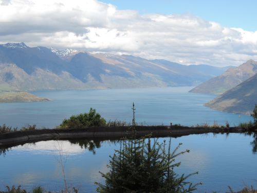 Kraštovaizdis, Vanduo, Gamta, Perspektyva, Kalnai, Ežeras, Naujoji Zelandija