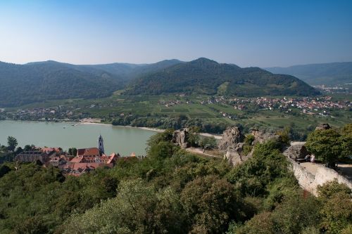 Kraštovaizdis, Upė, Gamta, Dangus, Miškas, Danube, Wachau, Sugadinti, Dürnstein, Danube Regionas