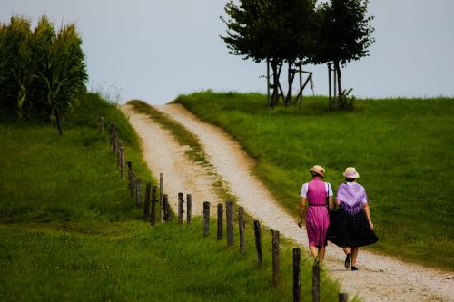 Kraštovaizdis, Gamta, Mergaitė, Toli, Laukas