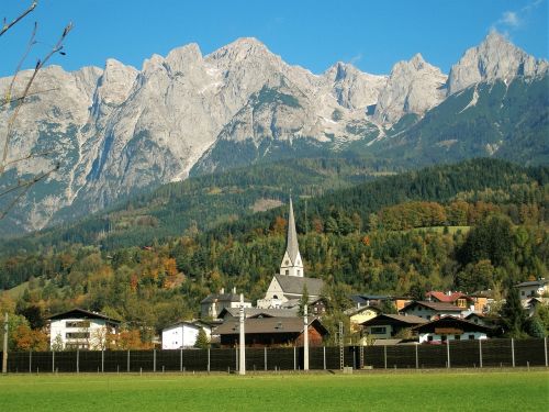 Kraštovaizdis, Kalnai, Namai, Panorama