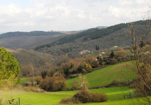 Kraštovaizdis, Toskana, Italy, Vasara, Šventė, Panorama, Kalnai, Kalnas, Perspektyva