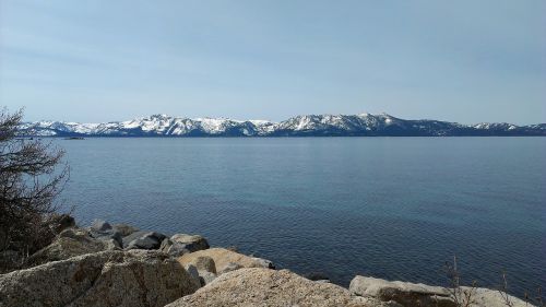 Kraštovaizdis, Ežeras Tahoe, Žiema, Nevada