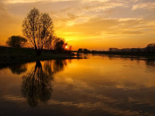 Kraštovaizdis, Saulėlydis, Dusk, Vanduo