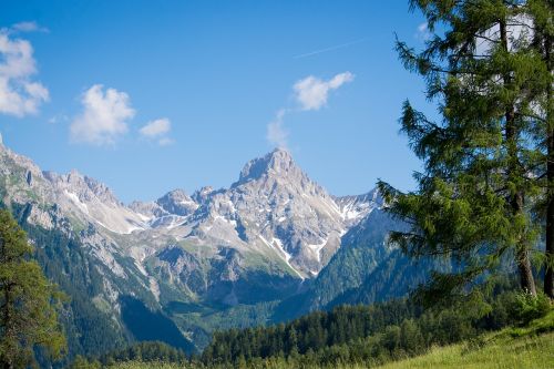 Kraštovaizdis, Gamta, Kalnai, Žinoma, Kalnų Viršūnės, Dangus, Debesys, Vasara, Austria