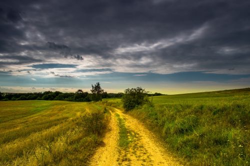 Kraštovaizdis, Toli, Debesys, Dangus, Gamta, Laukas