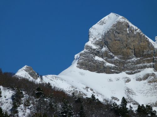 Kraštovaizdis, Kalnas, Snieguotas, Hautes Alpes, Lauche