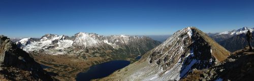 Kraštovaizdis, Kalnai, Panorama, Tatry, Gamta, Kalnų Grožis, Lenkija, Aukštas Tatras, Viršūnės
