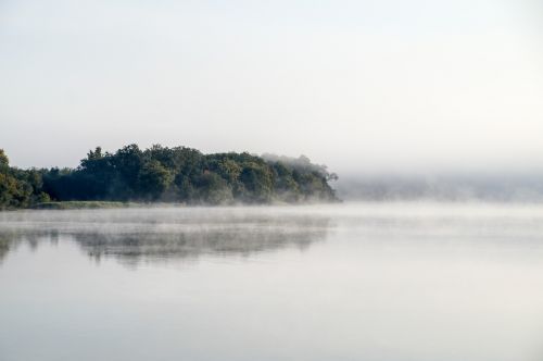 Kraštovaizdis, Vanduo, Nuotaika, Miškas, Rūkas