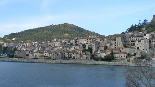 Kraštovaizdis, Senamiestis, Haute Provence, Seseris, Durance Upė, Panorama