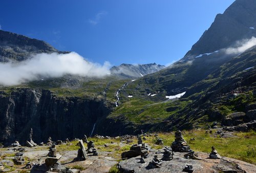 Kraštovaizdis,  Pobūdį,  Kalnai,  Rokas,  Debesys,  Norvegija