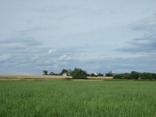 Kraštovaizdis, Laukas, Kaimas, Dangus