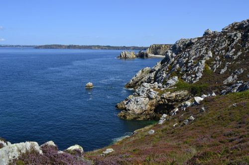 Kraštovaizdis, Jūra, Akmenys, Brittany, Gamta