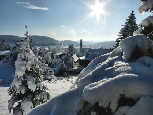 Kraštovaizdis, Žiema, Sniegas, Ledas, Saksonijos Šveicarija