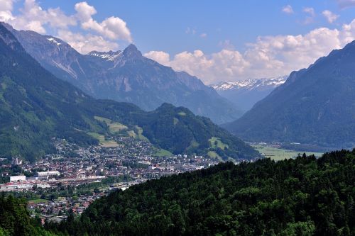 Kraštovaizdis, Vorarlbergas, Slėnis, Miestas, Perspektyva, Kalnai