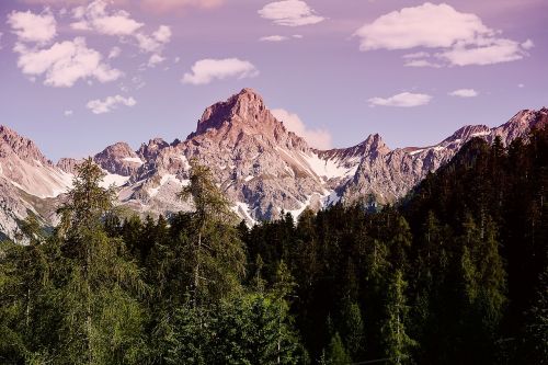 Kraštovaizdis, Kalnai, Kalnų Viršūnė, Gamta, Medžiai, Dangus, Debesys, Vaizdas, Zimba, Vorarlbergas, Austria