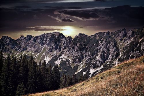 Kraštovaizdis, Kalnai, Alm, Alpe, Gamta, Saulėlydis, Apšvietimas, Austria