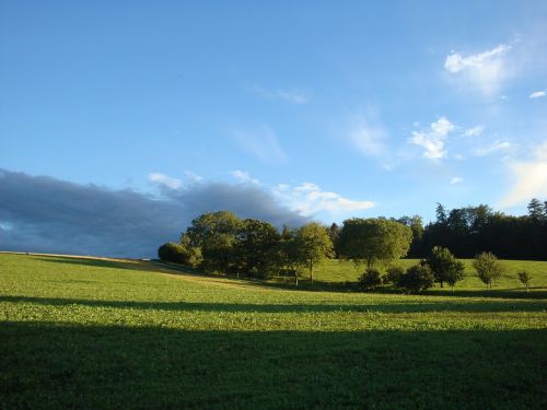 Kraštovaizdis, Nuotaika, Šešėlis, Vaizdingas, Debesys, Atmosfera, Medžiai, Saulės Šviesa, Dangus