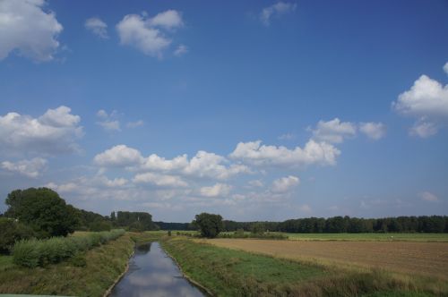 Kraštovaizdis, Mėlynas, Debesys, Laukas, Vasara