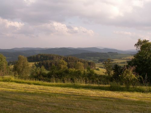 Kraštovaizdis Prie Malenice Virš Volyňkou, Pietų Bohēma, Čekijos Respublika