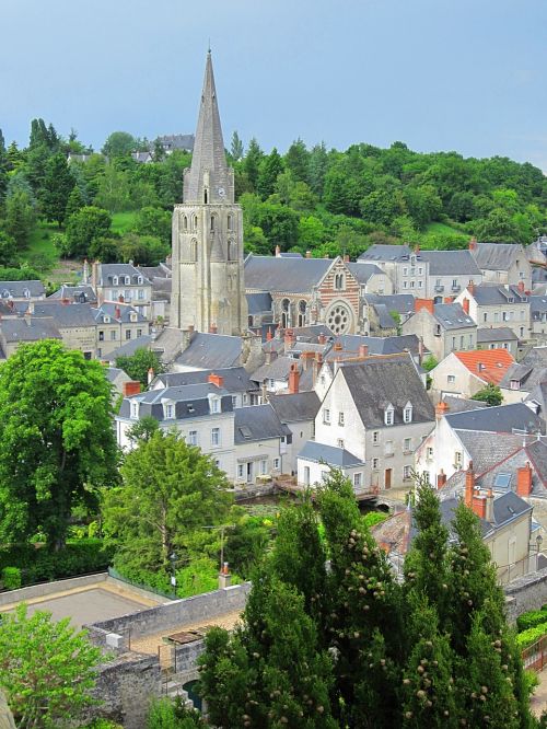 Langeais, Miestas, Bažnyčia, Viduramžių, Indre-Et-Loire, France