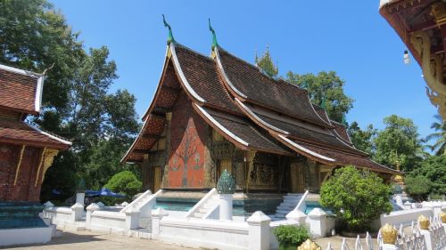 Laosas, Luangprabang, Asija, Šventykla, Budizmas