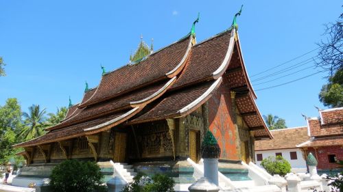 Laosas, Luangprabang, Asija, Šventykla, Budizmas