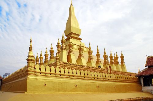 Laosas, Vientiane, Pha That Luang, Stupa, Šventykla, Šventas, Paminklas, Religija, Bouddhislme, Auksinė Pagoda, Doré, Šventas Menas