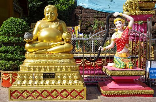 Laosas, Luang Prabang, Buda, Statula, Šventykla, Religija, Budizmas, Išmintis
